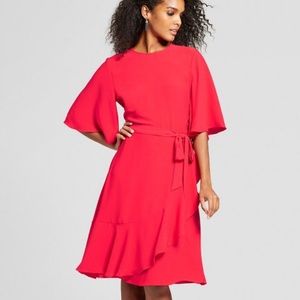 Who What Wear Target Ruffle Wrap Dress